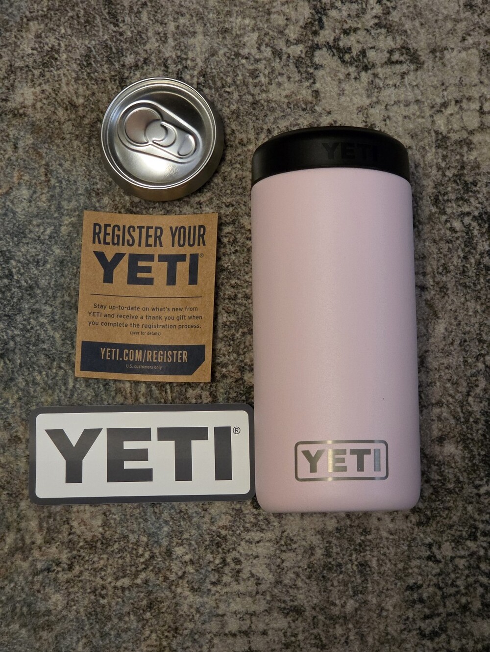 Title: Brand New YETI Rambler 12 oz Slim Can Colster Insulator – Ice Pink